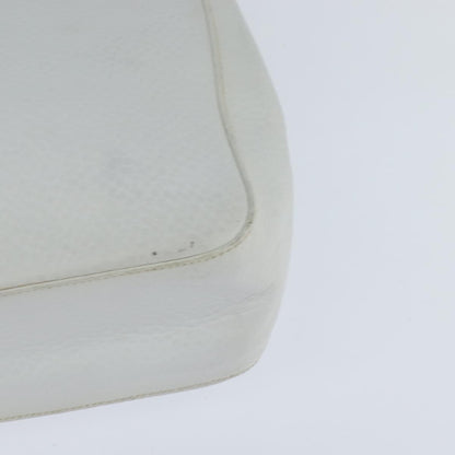 Salvatore Ferragamo Gancini handbag Leather, WHITE, LEATHER, Handbag