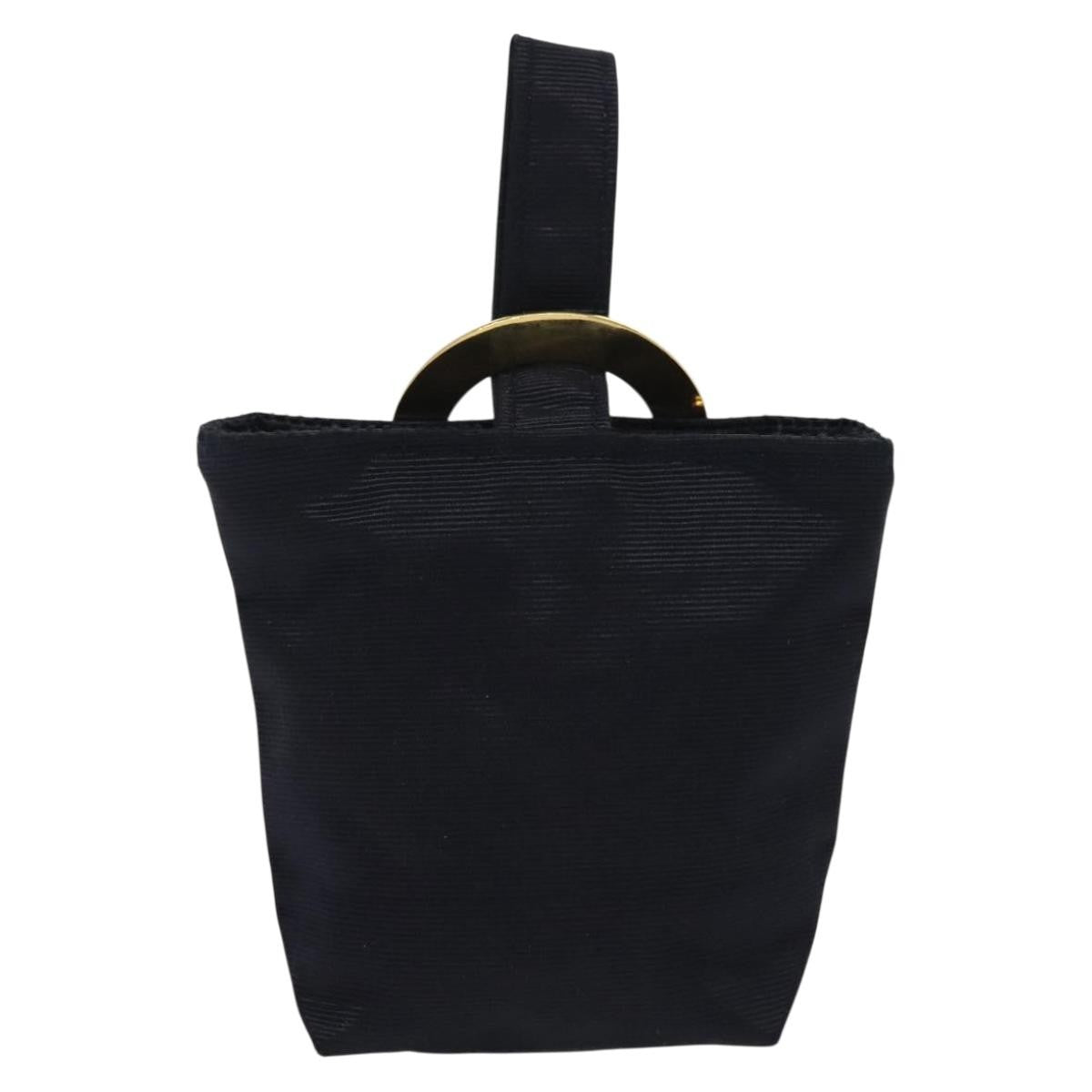 Celine Circle Logo Pouch Nylon, NAVY, CANVAS, Clutche & pouche