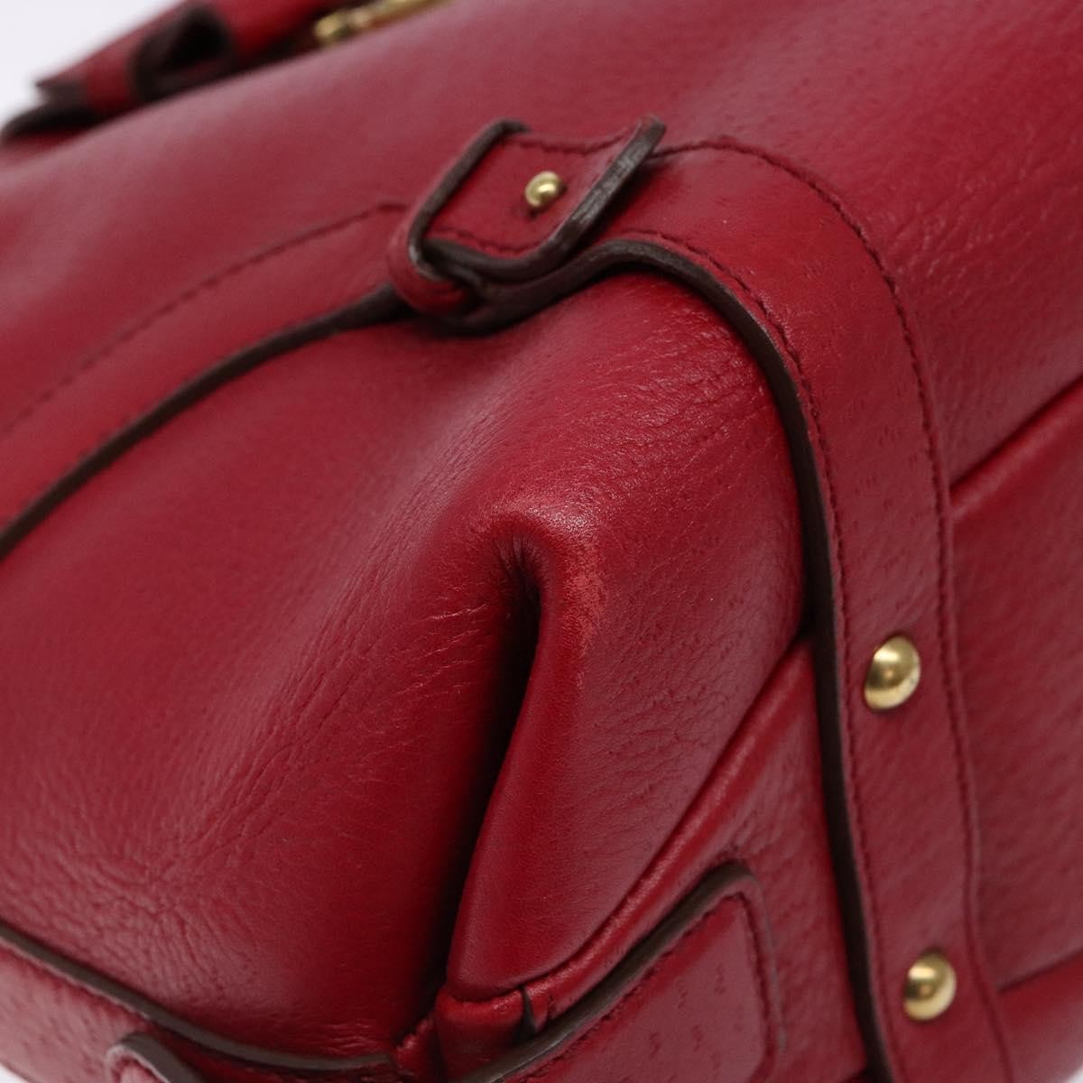 Salvatore Ferragamo Gancini handbag Leather, RED, LEATHER, Handbag