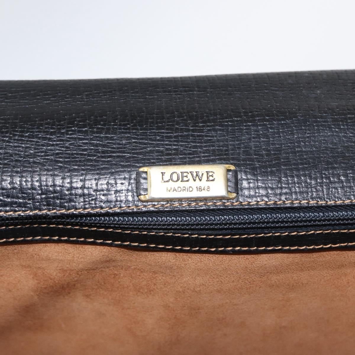 Loewe Barcelona Business Bag Leather, BLACK, LEATHER, Briefcase