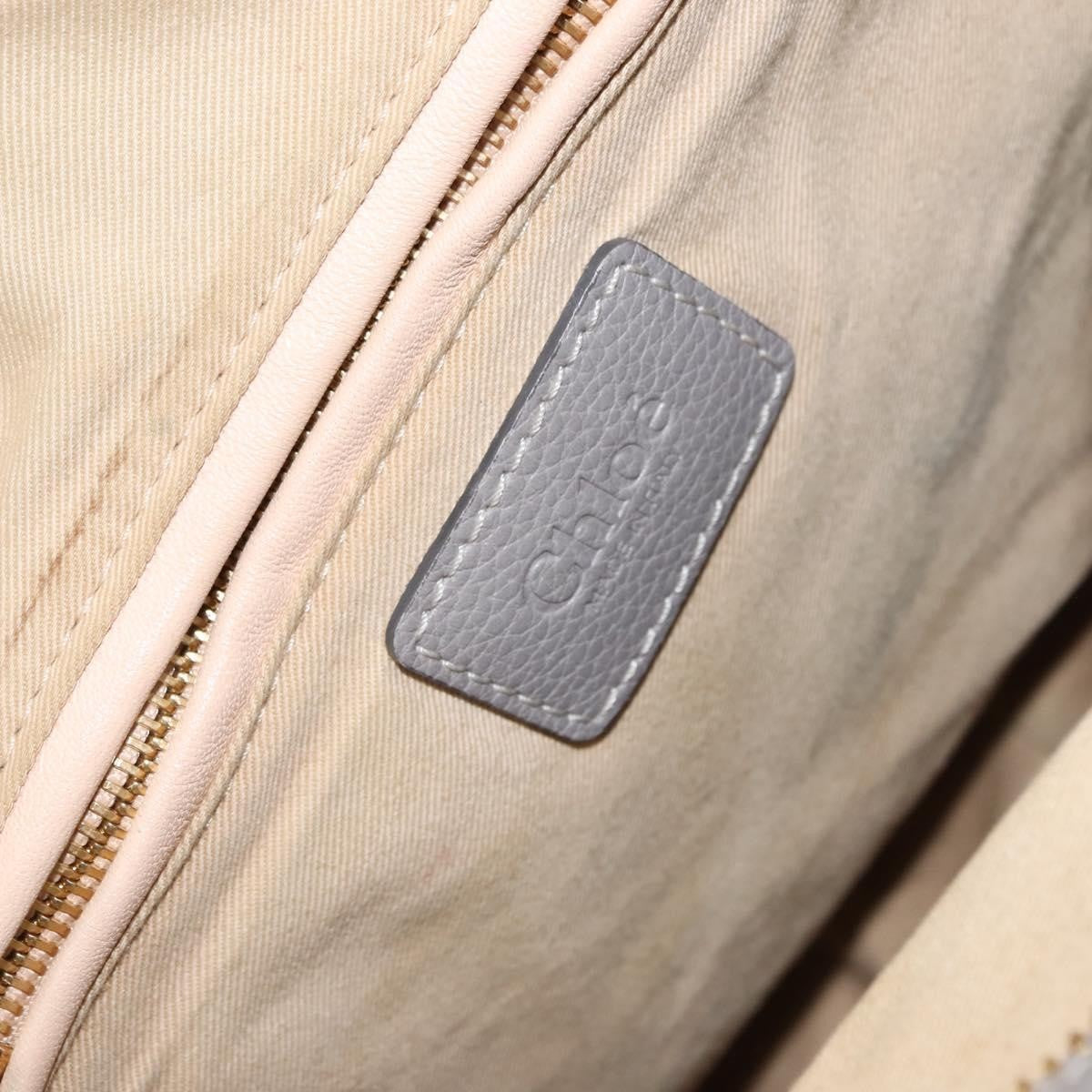 Chloe Paraty Top Handle Bag Leather, GRAY, LEATHER, Handbag