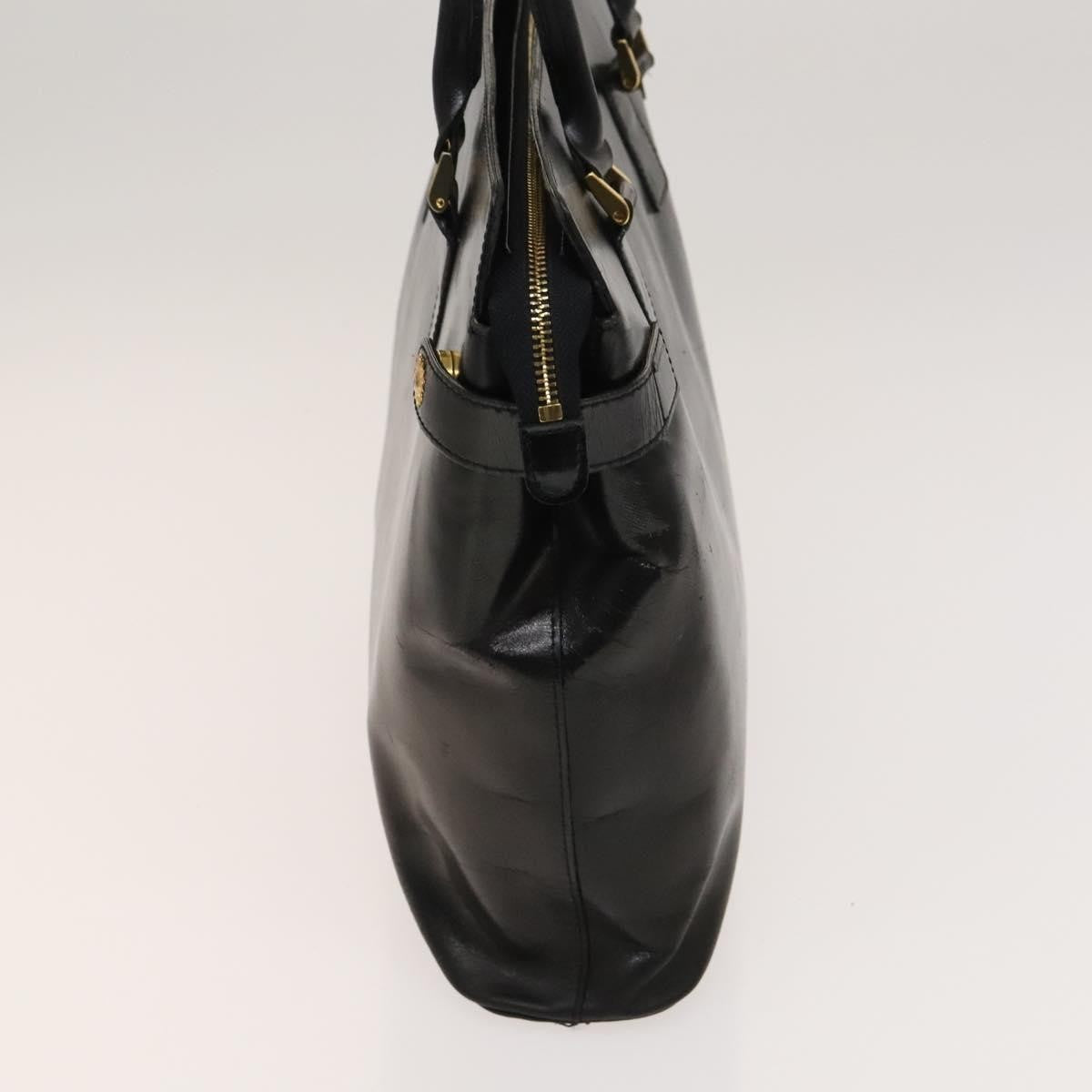 Versace Vintage Handbag Leather, BLACK, LEATHER, Handbag