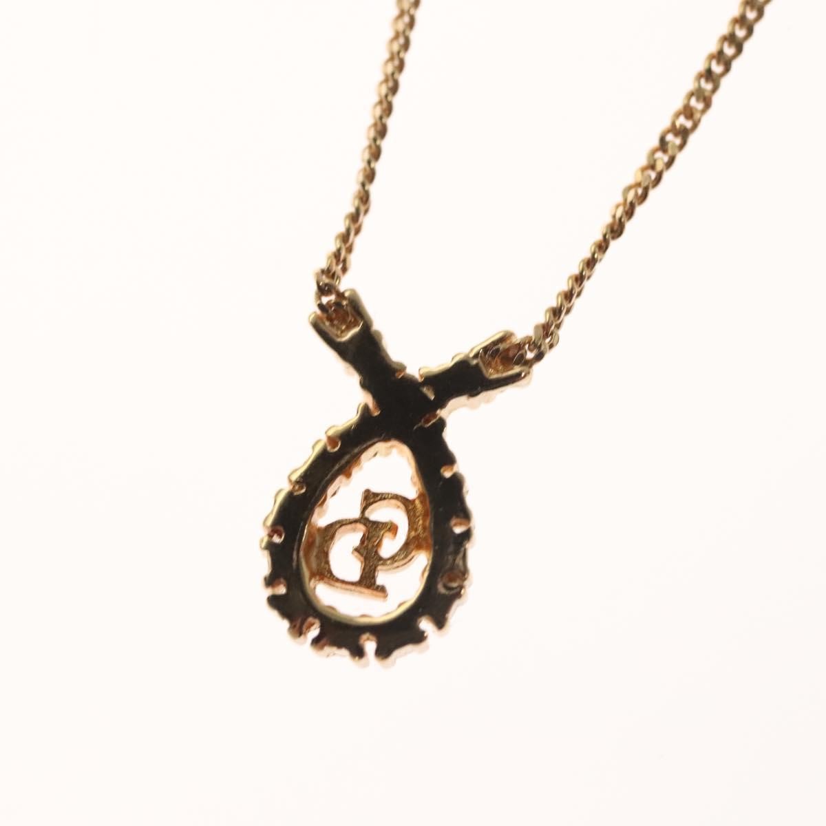 Christian Dior CD Pendant Necklace Gold-plated, GOLD, METAL, Necklace