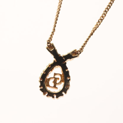 Christian Dior CD Pendant Necklace Gold-plated, GOLD, METAL, Necklace