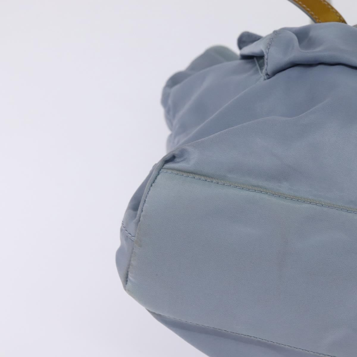 Prada Side Pocket Tote Nylon, BLUE, NYLON, Tote bag