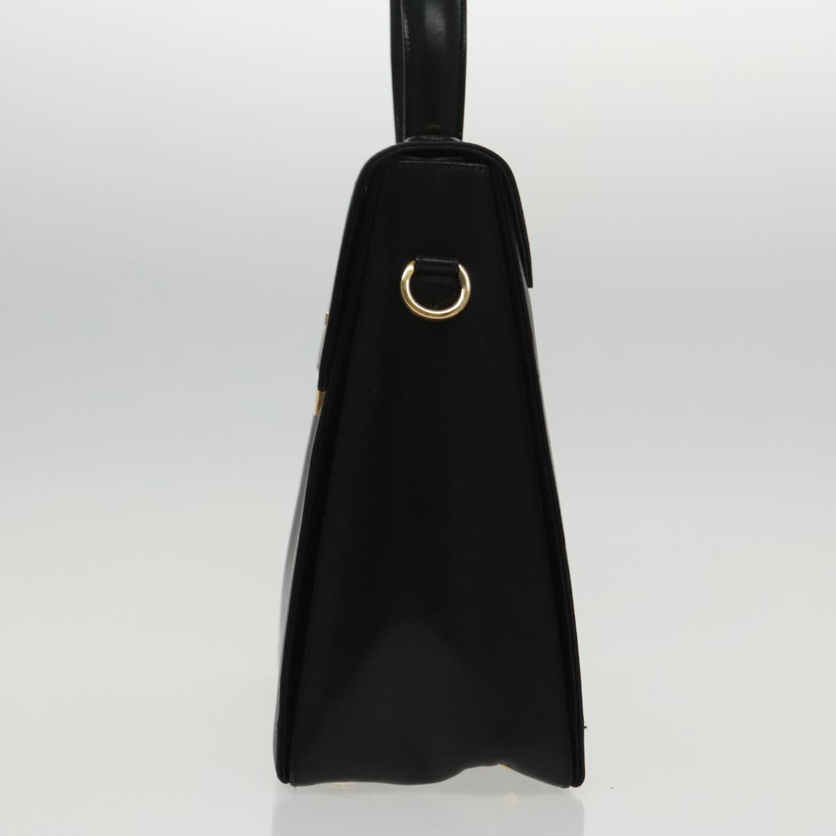 Salvatore Ferragamo Gancini Convertible Top Handle Bag Leather, BLACK, LEATHER, Handbag