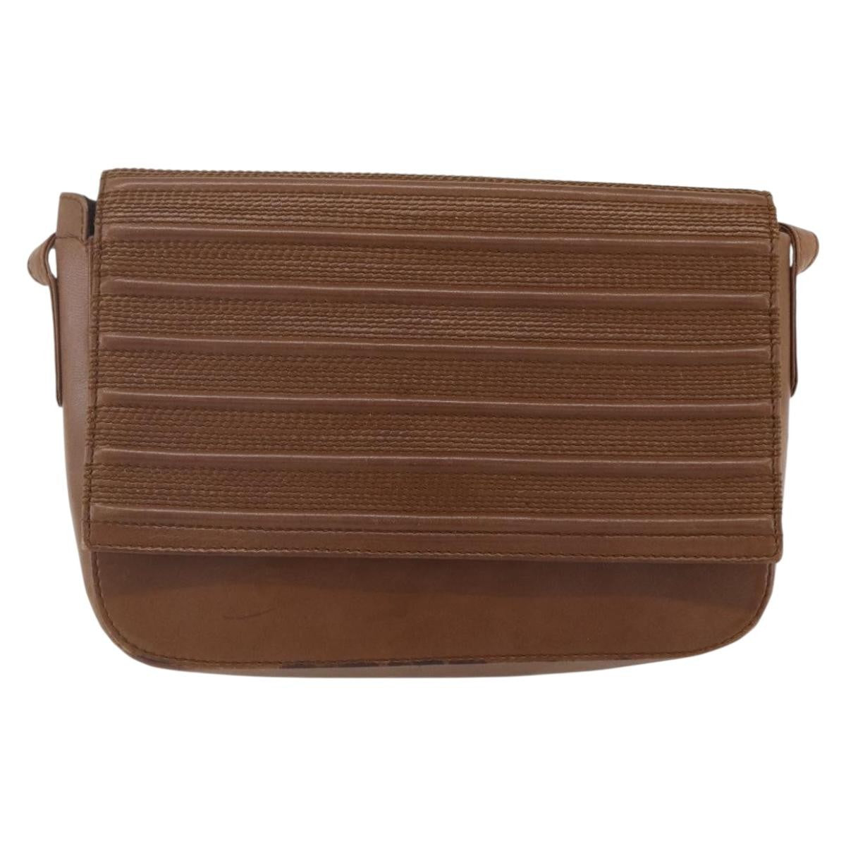 Loewe Flap Messenger Bag Leather, BROWN, LEATHER, Shoulder bag