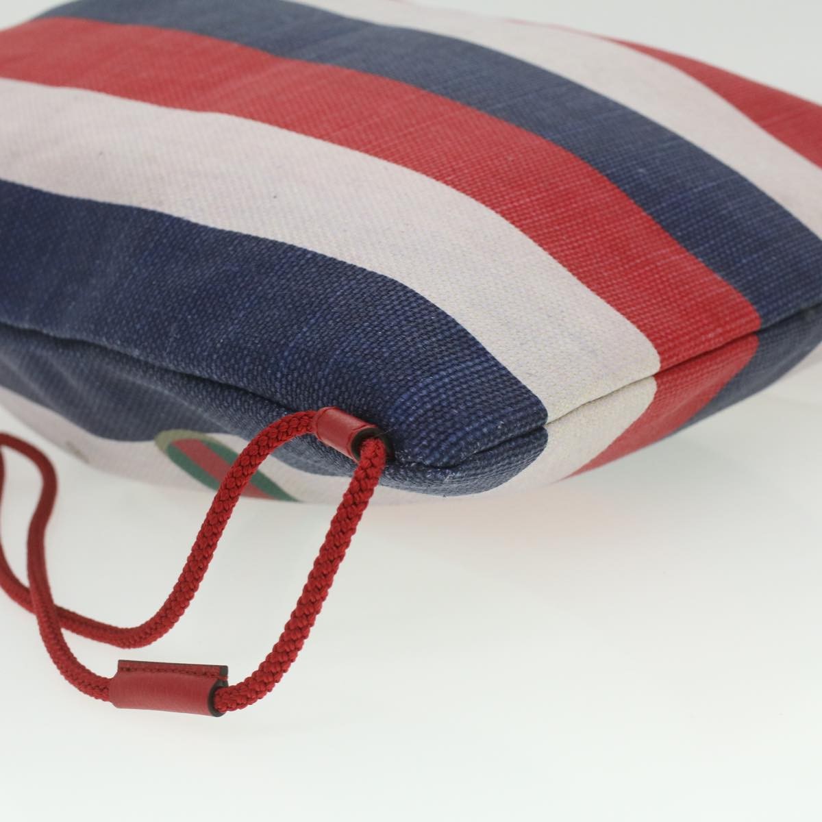 Gucci Logo Drawstring Backpack Striped Canvas, MULTICOLOUR, CANVAS, Backpack