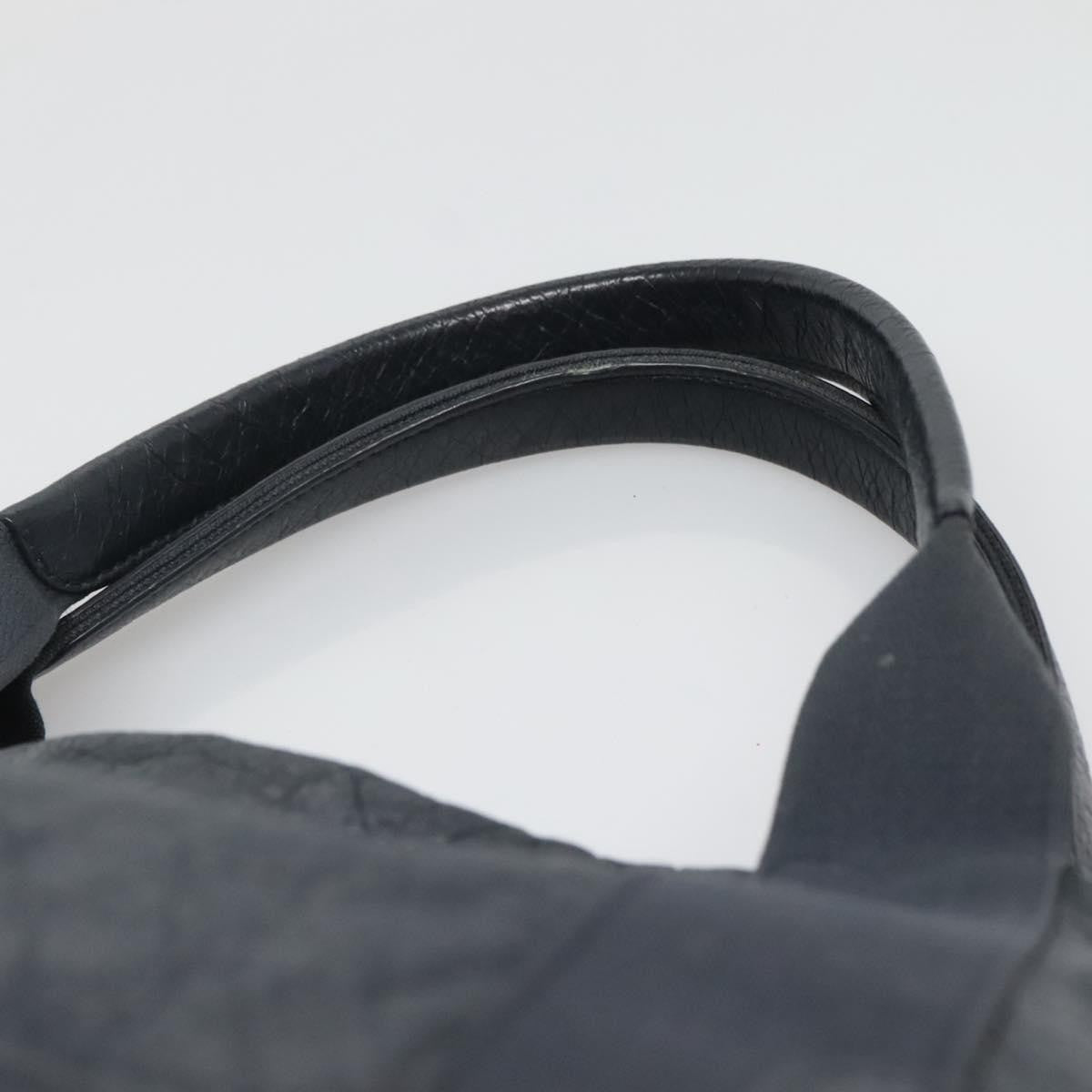 Balenciaga Navy Cabas Leather, BLACK, LEATHER, Tote bag