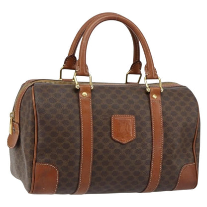 Celine Vintage Macadam Boston bag Canvas, BROWN, CANVAS, Handbag