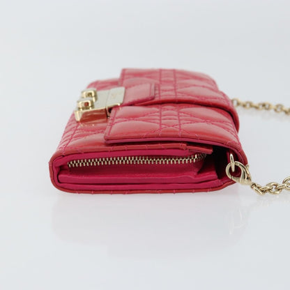 Christian Dior New Lock Pouch Cannage Quilt Patent, PINK, PATENT_LEATHER, Clutche & pouche