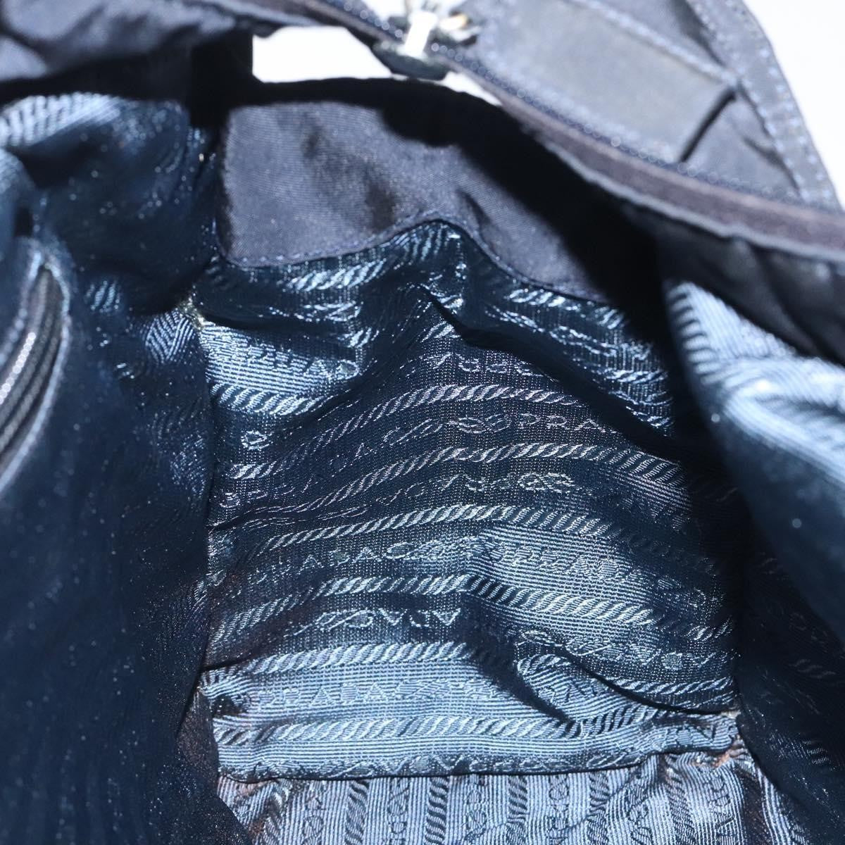 Prada Metal Handles Tote Tessuto, NAVY, NYLON, Tote bag