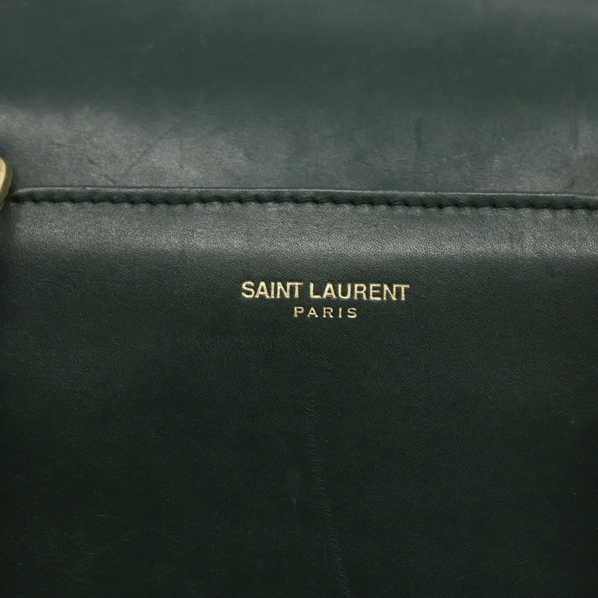 Saint Laurent Classic Duffle Bag Leather, GREEN, LEATHER, Travel bag
