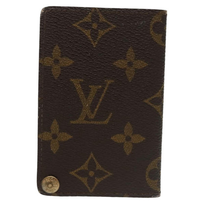 Louis Vuitton Porte Cartes Pression Card Case Monogram Canvas, BROWN, CANVAS, Card Holders