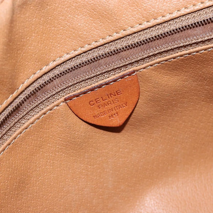 Celine Vintage Macadam Shoulder Bag Canvas and Leather, BROWN, CANVAS, Shoulder bag