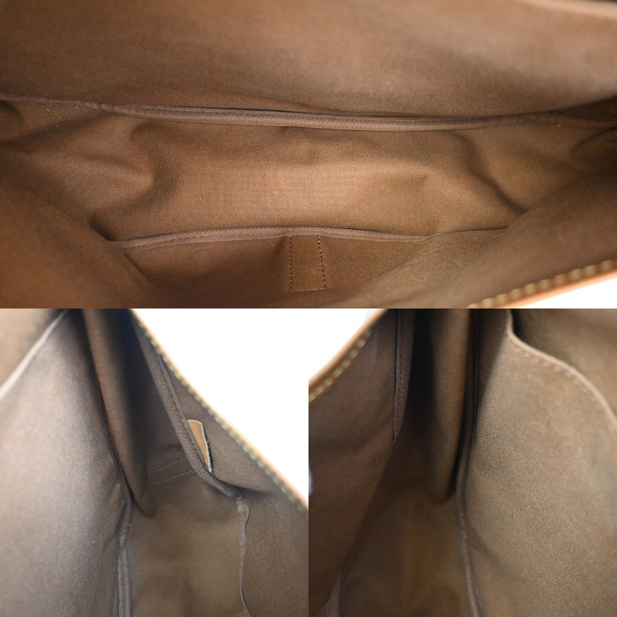 Louis Vuitton Saumur Handbag Monogram Canvas, BROWN, CANVAS, Shoulder bag