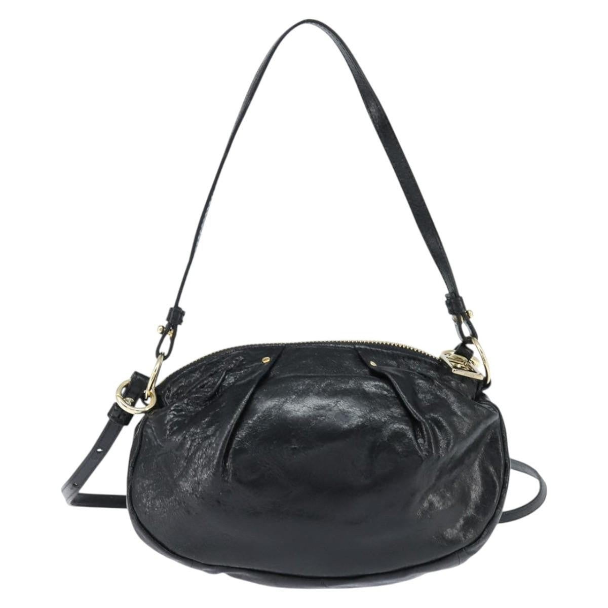 Chloe Vintage Shoulder Bag Leather, BLACK, LEATHER, Shoulder bag