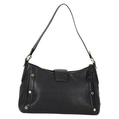 Bvlgari Chandra Top Handle Bag Leather, BLACK, LEATHER, Shoulder bag