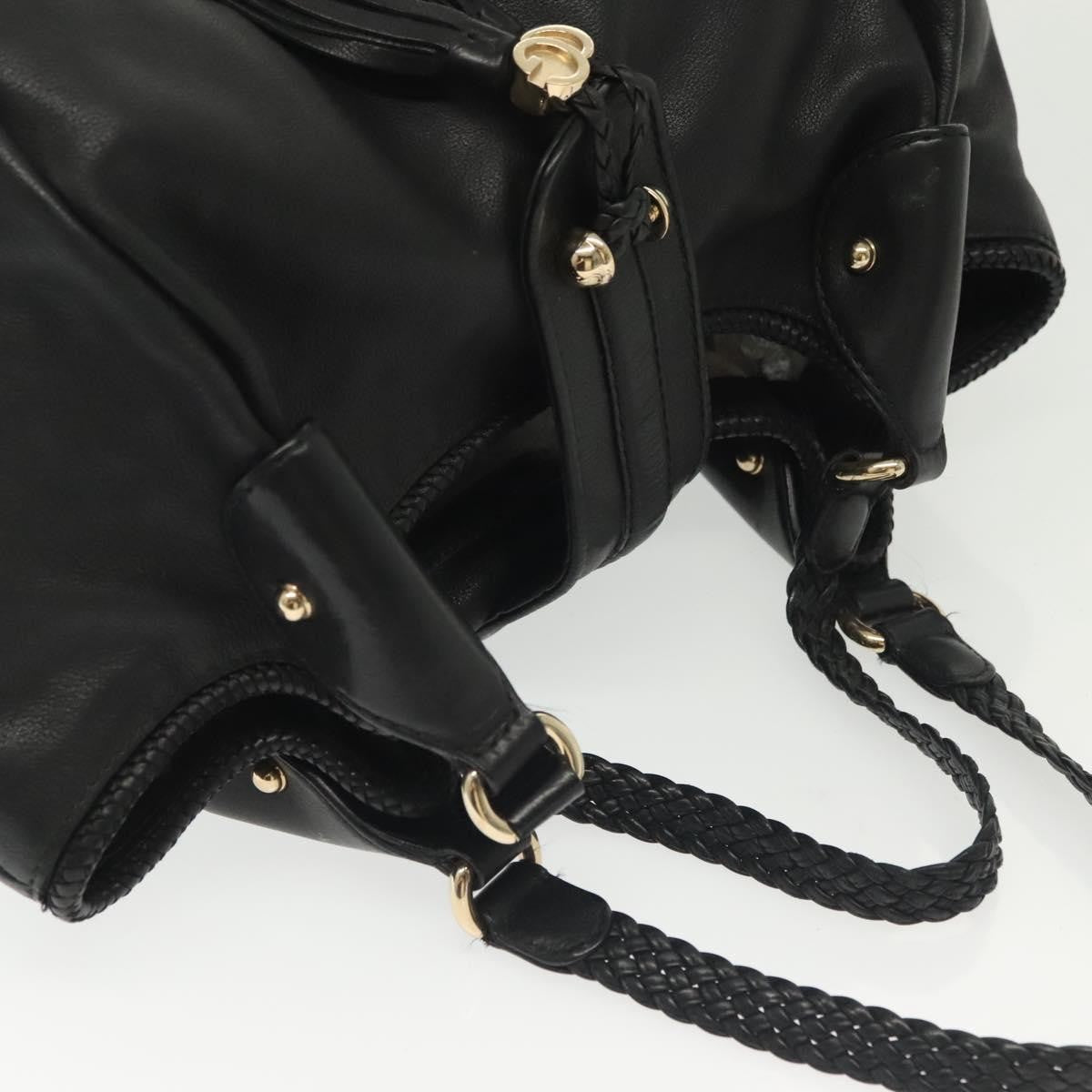 Gucci Marrakech Shoulder Bag Leather, BLACK, LEATHER, Tote bag