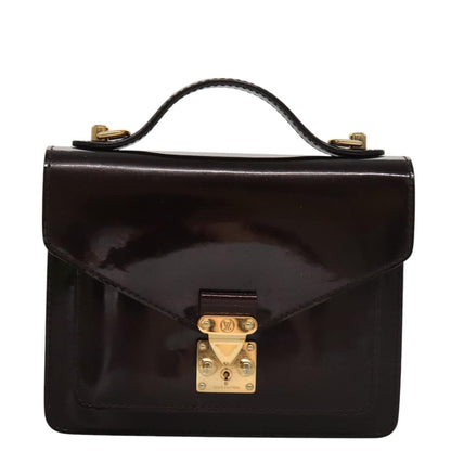 Louis Vuitton Monceau Handbag Vernis, BURGUNDY, PATENT_LEATHER, Handbag