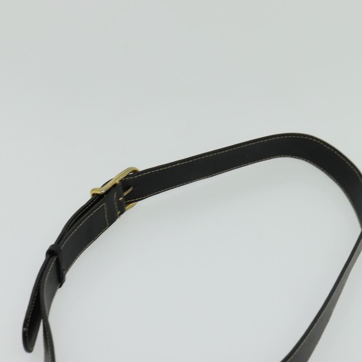 Celine Vintage Circle Logo Crossbody Bag Leather, BLACK, LEATHER, Crossbody bag