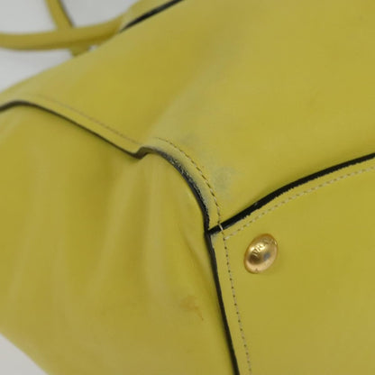 Prada Concept Double Zip Tote Calfskin, YELLOW, LEATHER, Tote bag