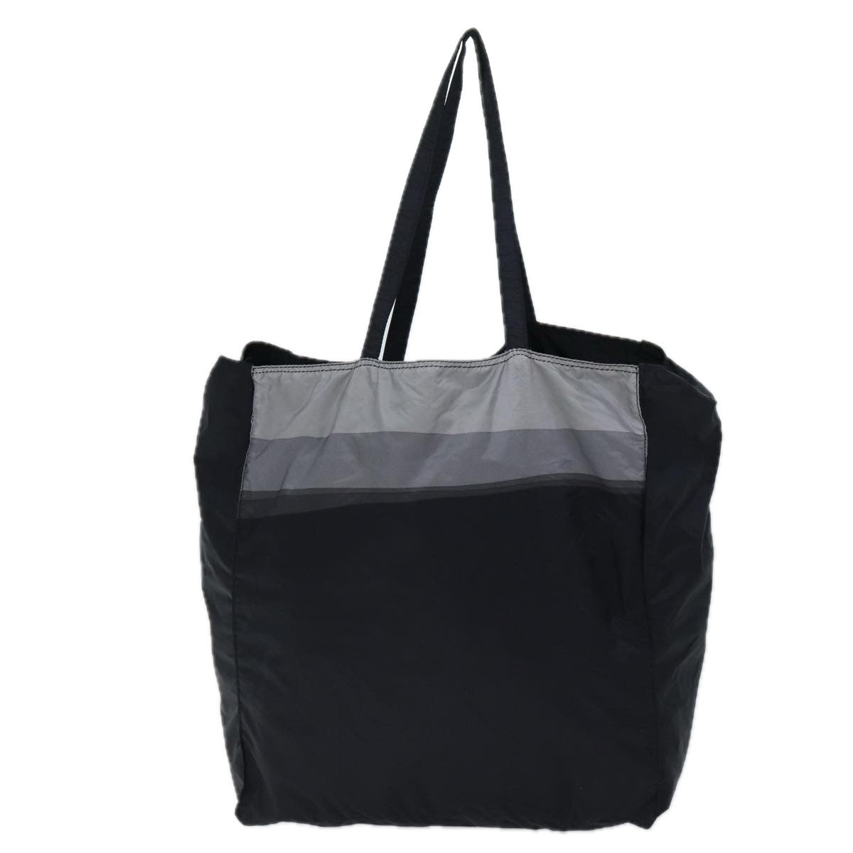 Prada Side Pocket Tote Nylon, BLACK, NYLON, Tote bag