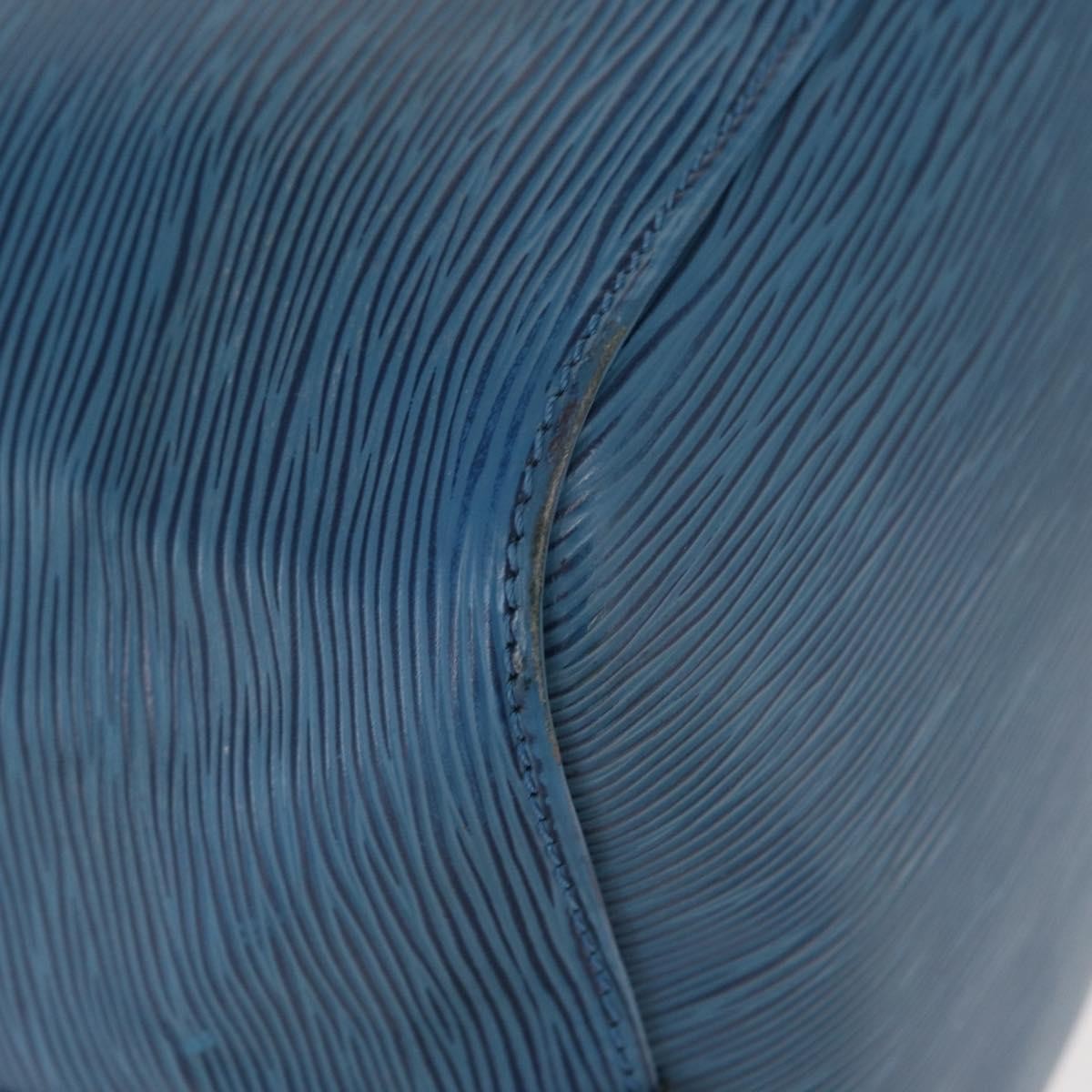 Louis Vuitton Petit Noe Handbag Epi Leather, BLUE, LEATHER, Shoulder bag