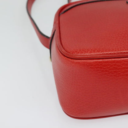 Celine Shoulder Bag Leather, RED, LEATHER, Shoulder bag