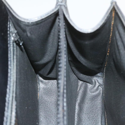 Celine Circle Logo Handbag Leather, BLACK, LEATHER, Handbag