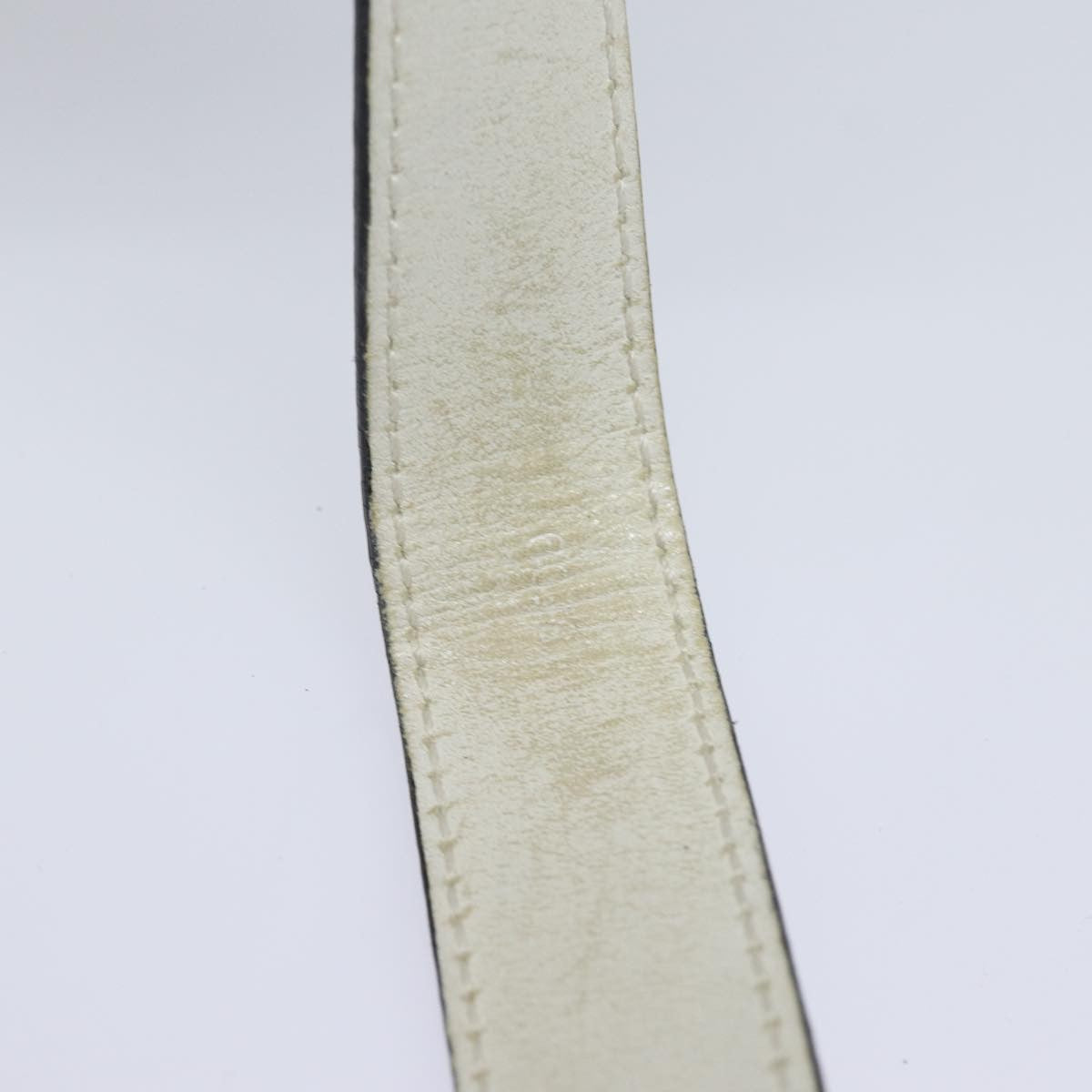 Celine Circle logo Leather, WHITE, LEATHER, Shoulder bag