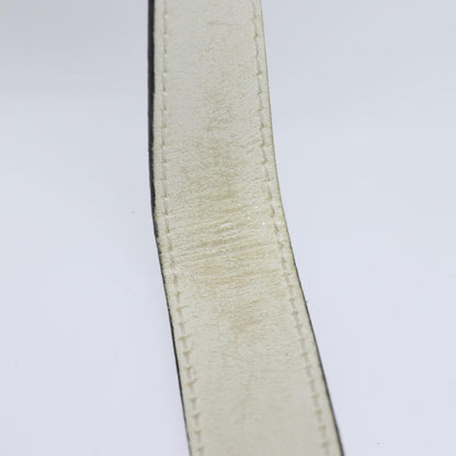 Celine Circle logo Leather, WHITE, LEATHER, Shoulder bag