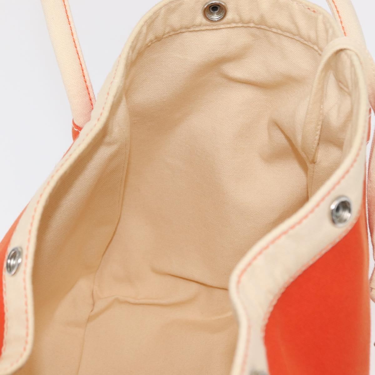 Hermes Lindy de Plage Tote Toile, Orange, Canvas, Tote Bag