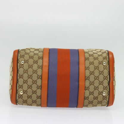 Gucci Vintage Web Boston Bag GG Canvas, BEIGE, CANVAS, Handbag