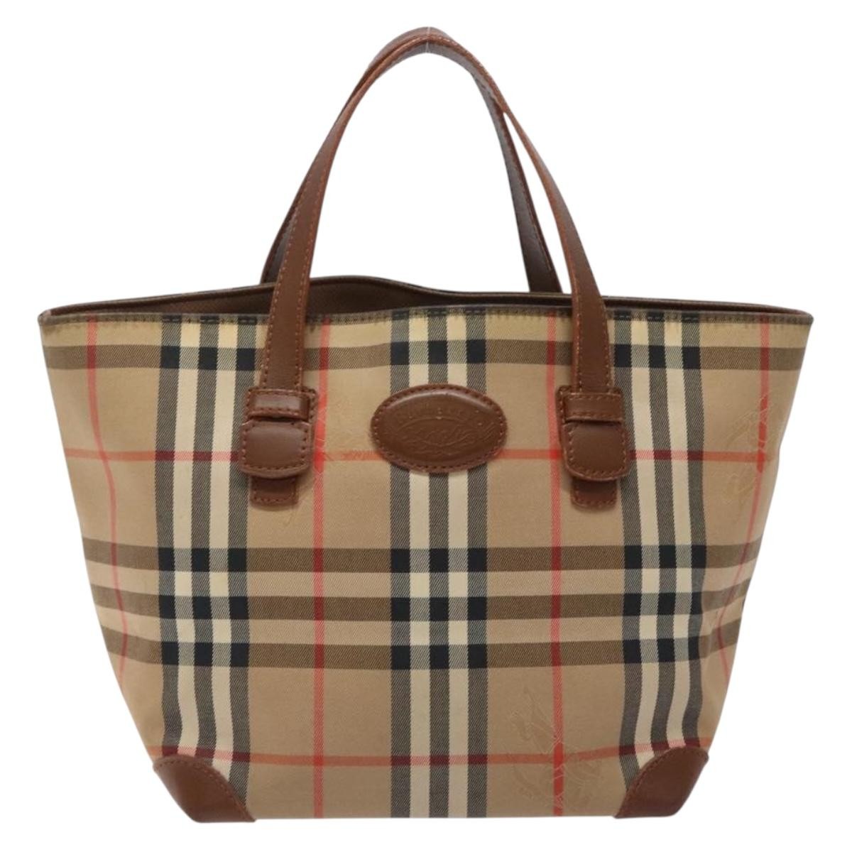 Burberry Nova Check Tote canvas check pattern, BEIGE, CANVAS, Tote bag