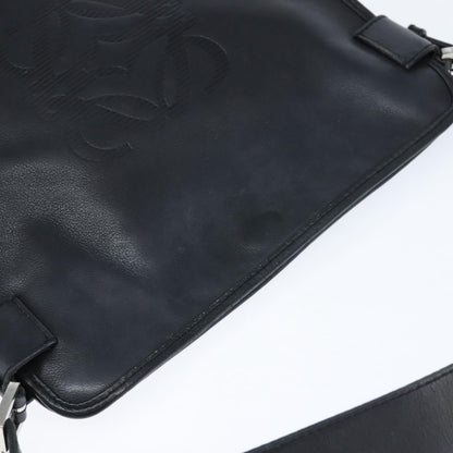 Loewe Anagram Shoulder Bag Leather, BLACK, LEATHER, Shoulder bag