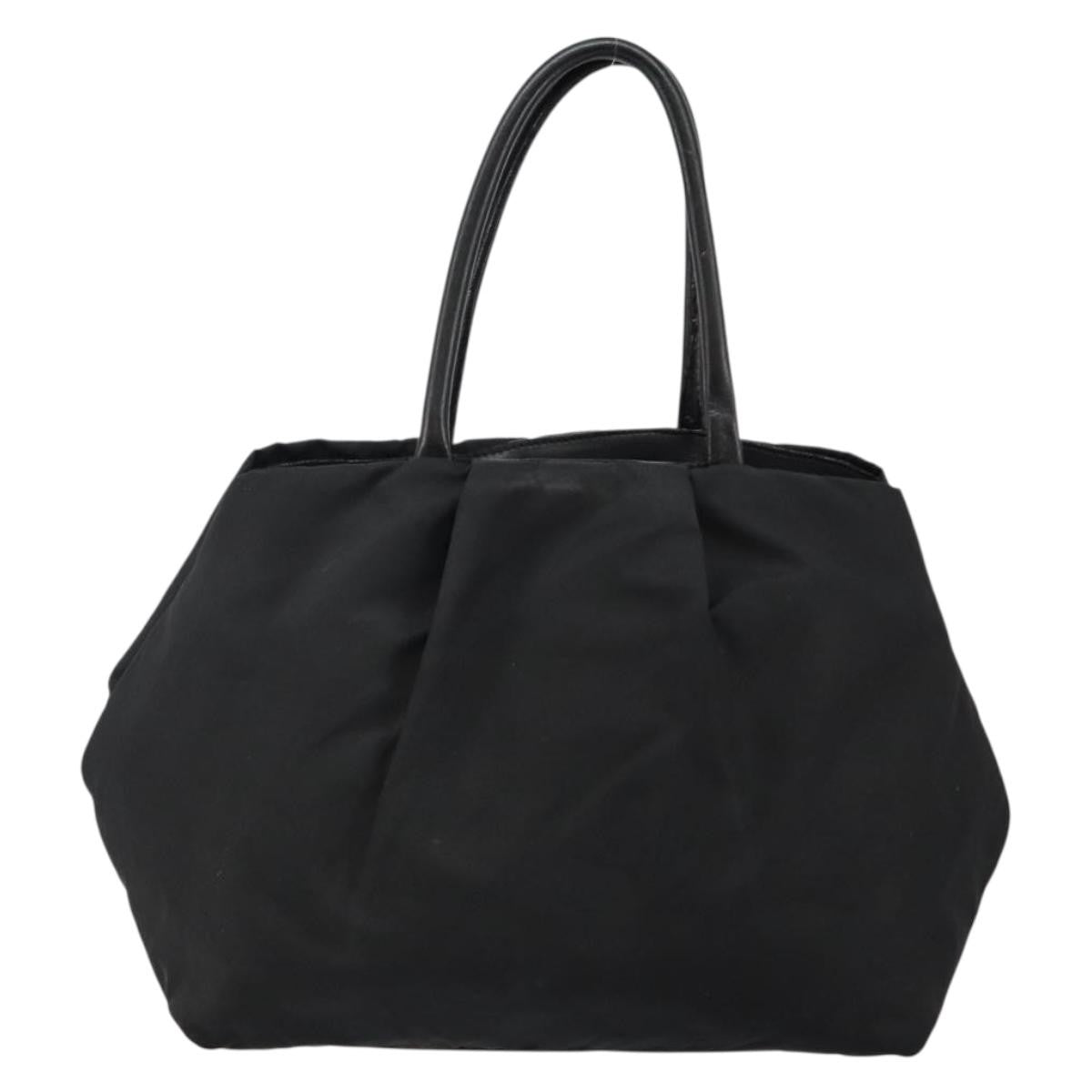 Prada Bow Tote Tessuto with Leather, BLACK, NYLON, Tote bag