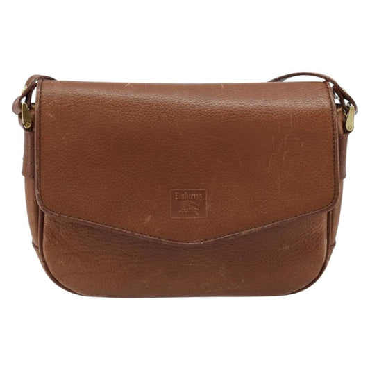 Burberry Flap Shoulder Bag Leather, BROWN, LEATHER, Shoulder bag