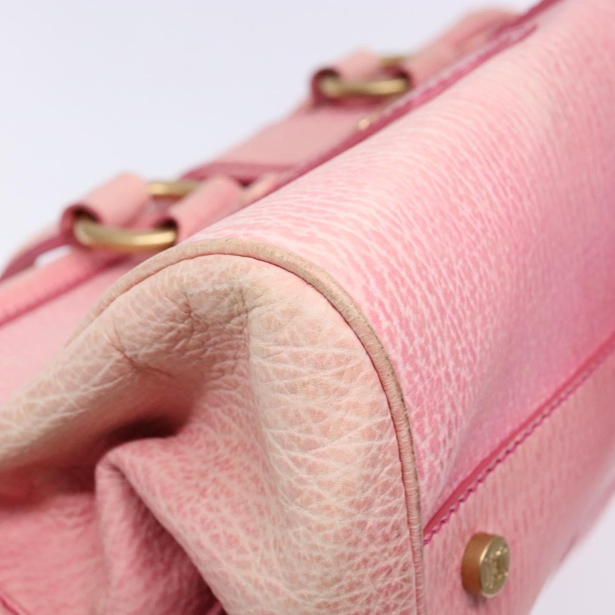 Celine Ella Satchel Leather, PINK, LEATHER, Handbag