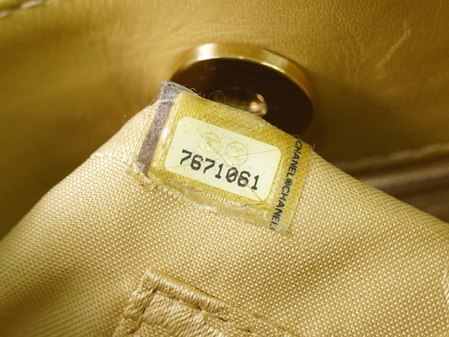 Chanel Surpique Tote Quilted Leather, BEIGE, LEATHER, Tote bag