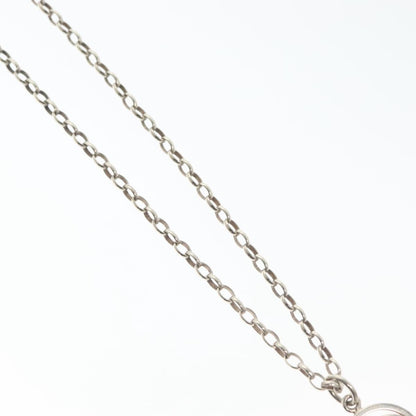 Gucci Engraved Interlocking G Chain Link Pendant Necklace Sterling Silver, SILVER, SILVER, Necklace