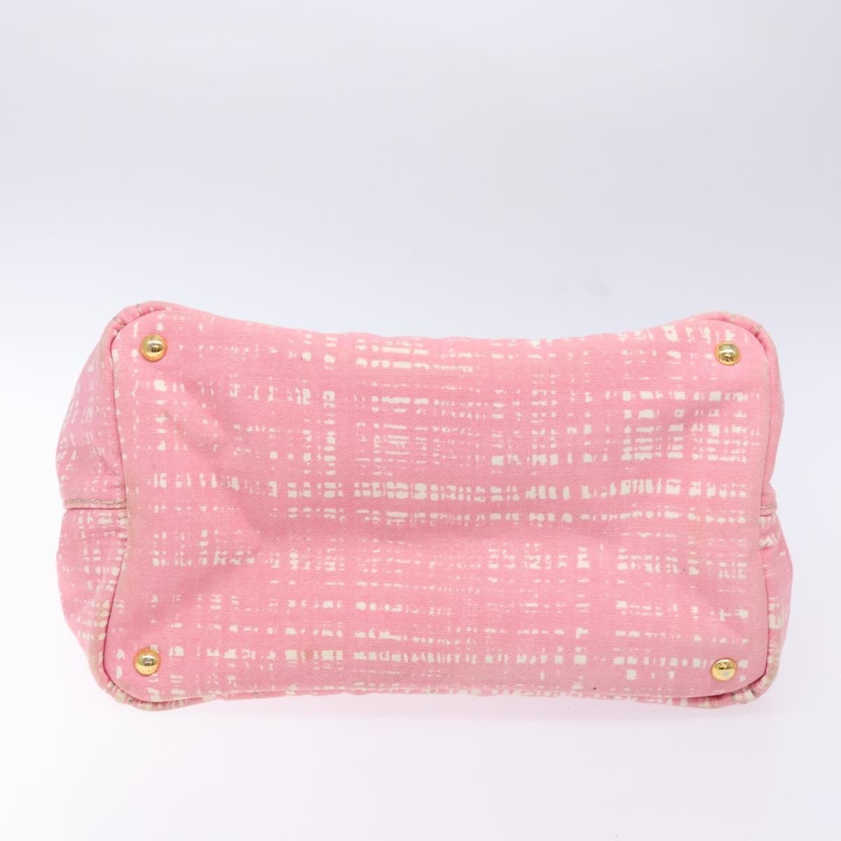 Prada Canapa Open Tote Canvas, PINK, CANVAS, Tote bag
