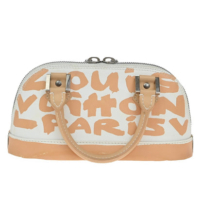 Louis Vuitton Alma Handbag Limited Edition Graffiti Leather, BEIGE, LEATHER, Handbag