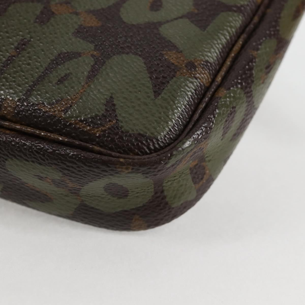 Louis Vuitton Pochette Accessoires Limited Edition Monogram Graffiti, BROWN, CANVAS, Clutche & pouche