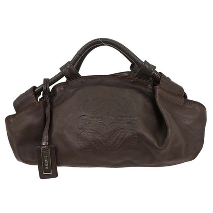 Loewe Anagram Logo Nappa Aire Hand Bag Leather, BROWN, LEATHER, Handbag