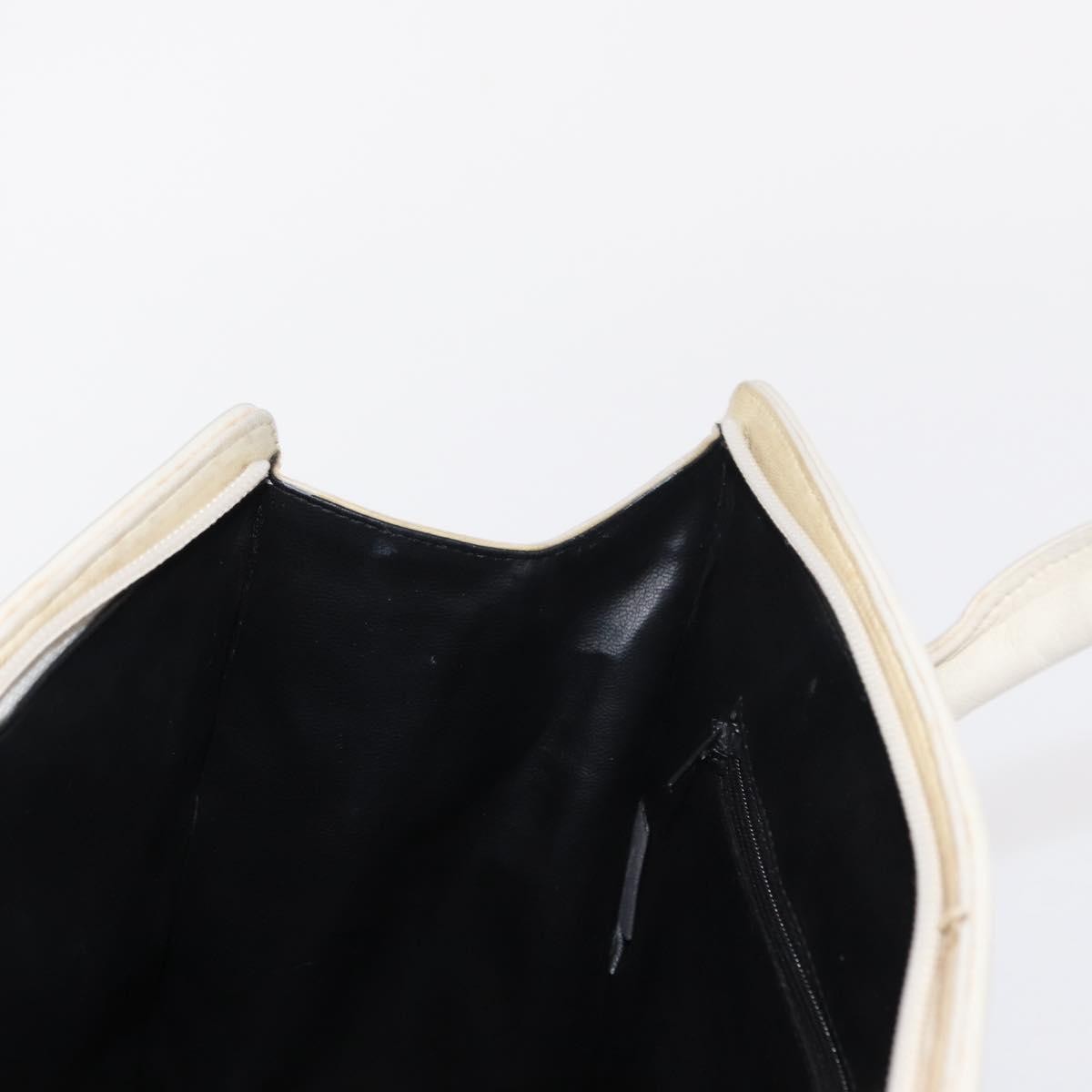 Bally Vintage Handbag Quilted Leather, WHITE, LEATHER, Handbag