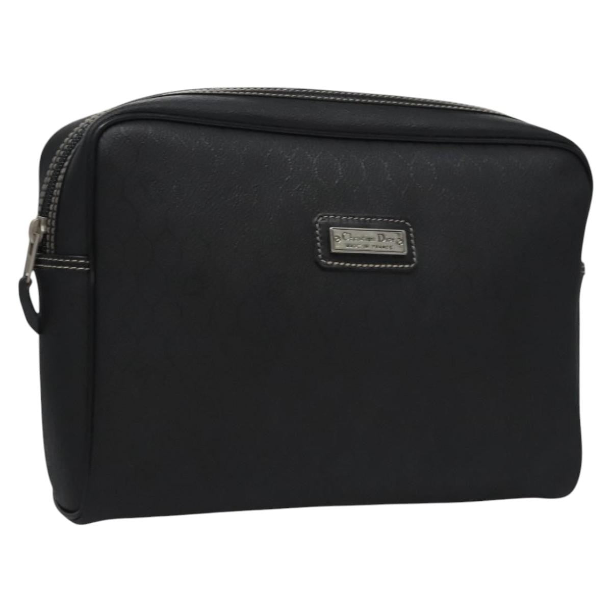 Christian Dior Vintage honeycomb clutch Canvas, BLACK, CANVAS, Clutche & pouche