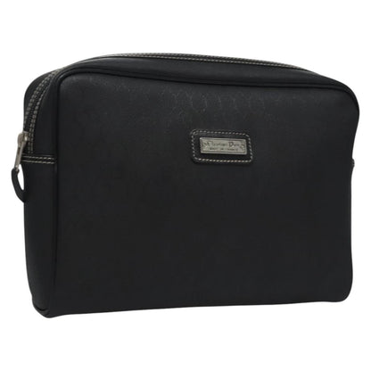 Christian Dior Vintage honeycomb clutch Canvas, BLACK, CANVAS, Clutche & pouche