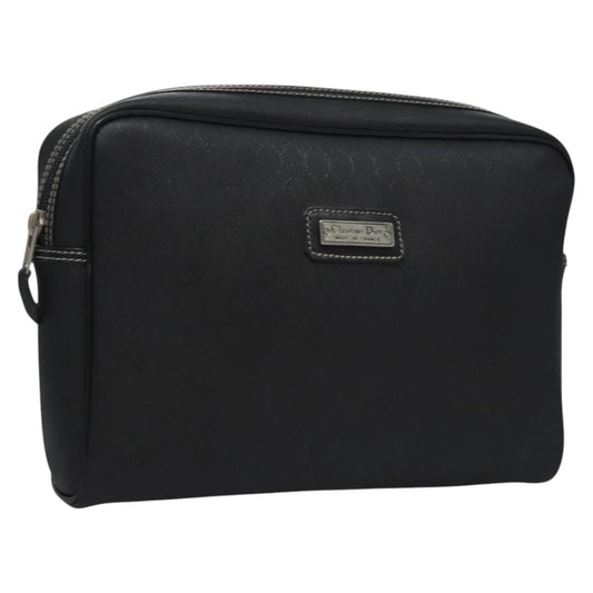 Christian Dior Vintage honeycomb clutch Canvas, BLACK, CANVAS, Clutche & pouche