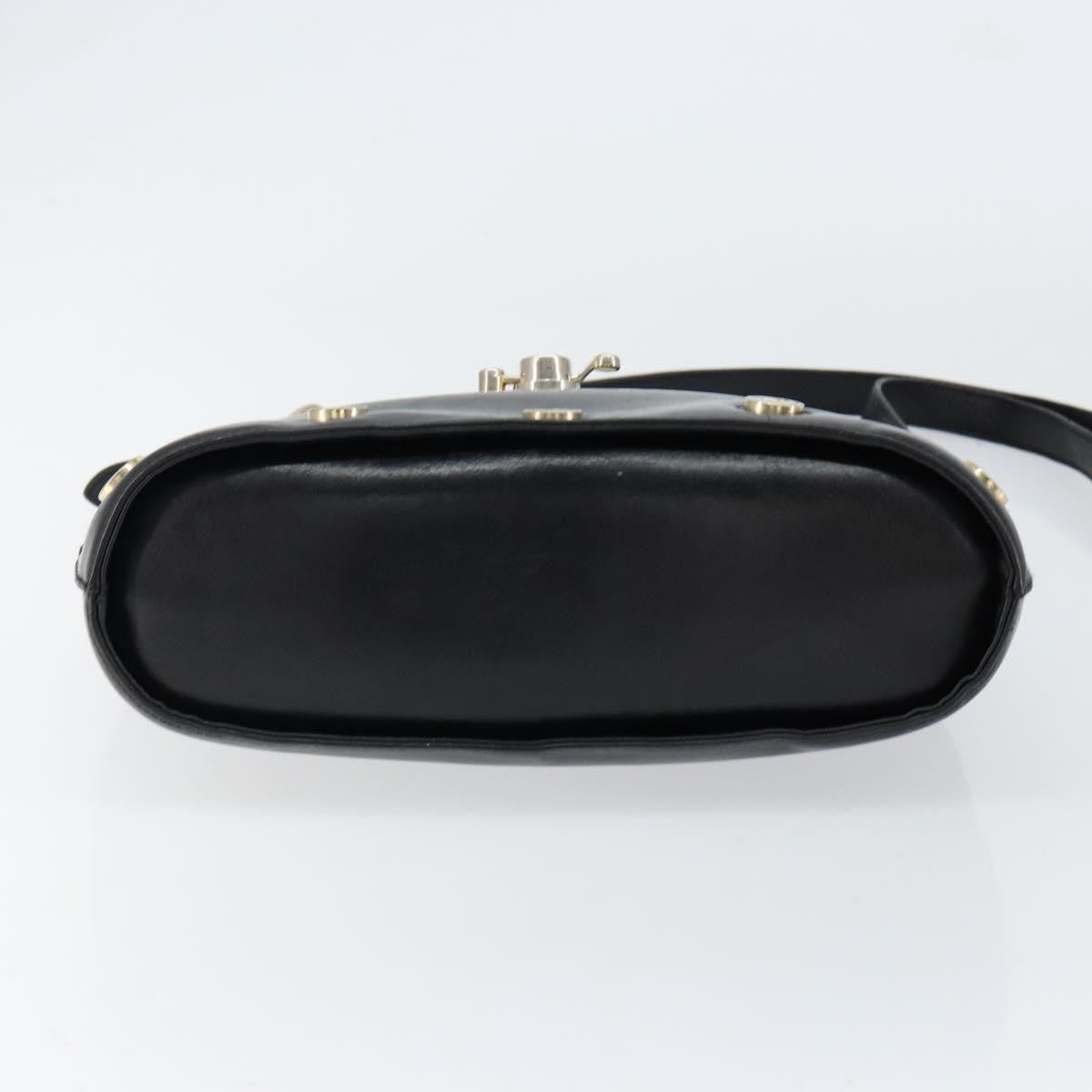 Salvatore Ferragamo Vintage Handbag Leather, BLACK, LEATHER, Handbag